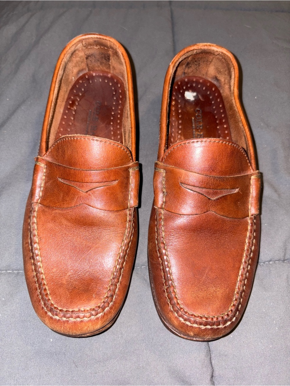 Cole Haan Leather Penny Loafers - Brown